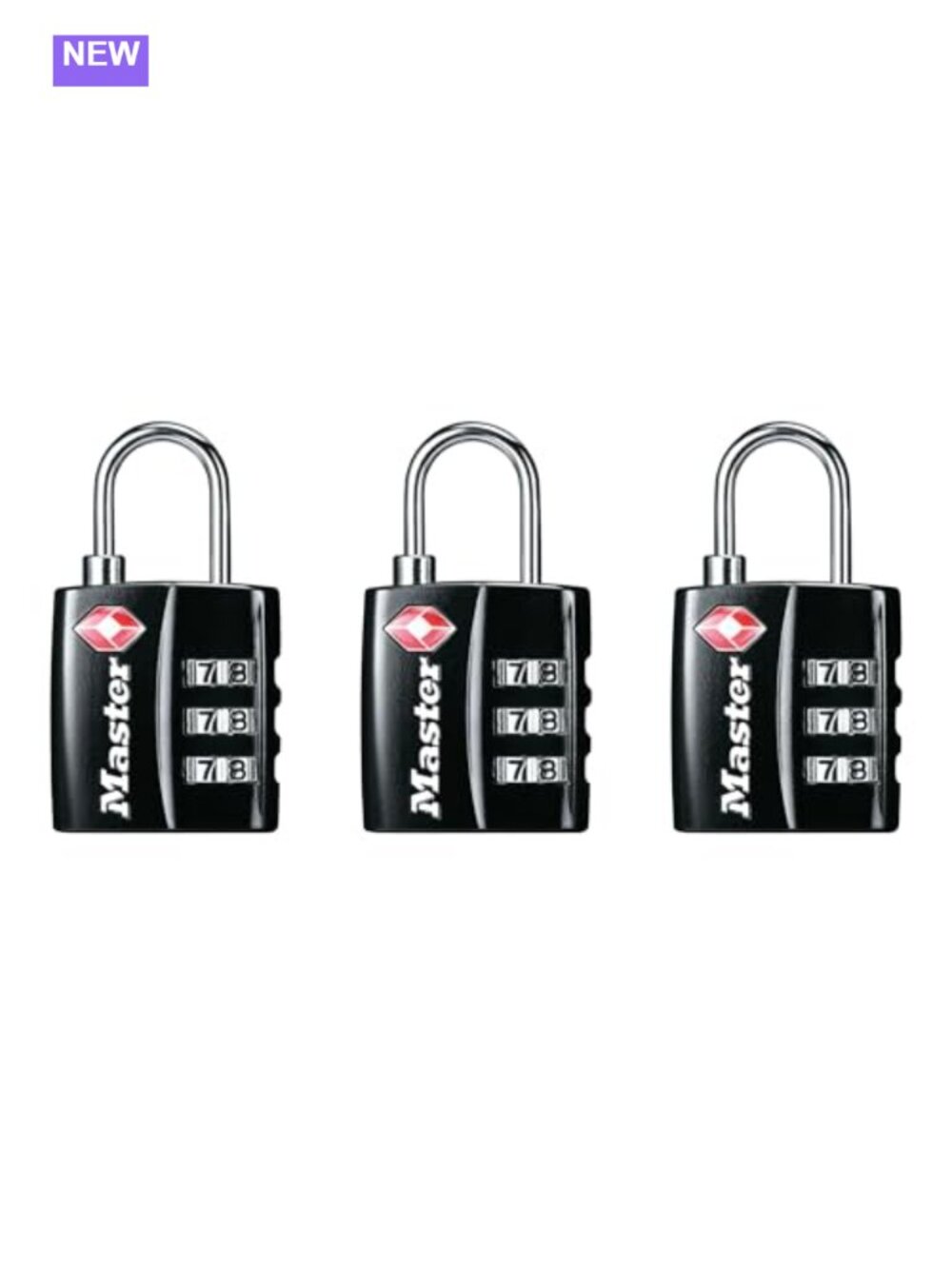TSA Approved Luggage Lock 3-Pack Backpack Lock Set Your Own Combination